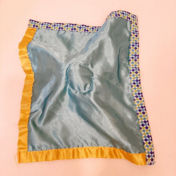 Early Years Hedgehog Lovey Security Blanket Plush Dots Clip Satin Trim Back Toy - Picture 3 of 16